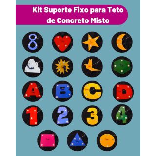 Kit Suporte Fixo para Teto de Concreto Misto